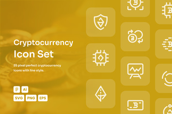 Cryptocurrency Dashed Line Icon