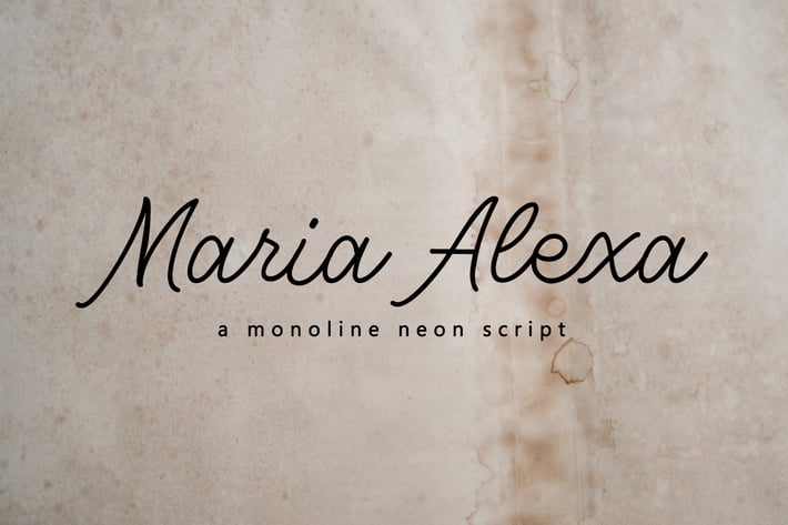 Maria Alexa - Elegant Handwritten Font