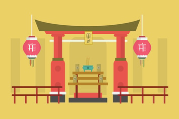 Shrine - Illustration Background