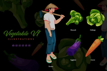 Vegetable V1 - Illustrations