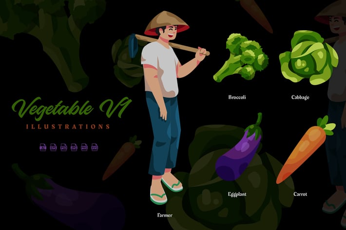 Vegetable V1 - Illustrations