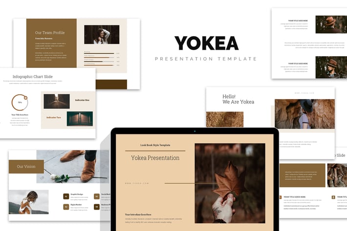 Yokea : Brown Color Tone Lookbook Keynote