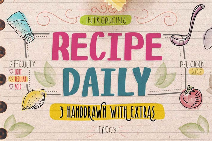 Recipe Daily Typeface