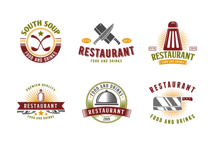 Set of Restaurant and Food Logo Badge