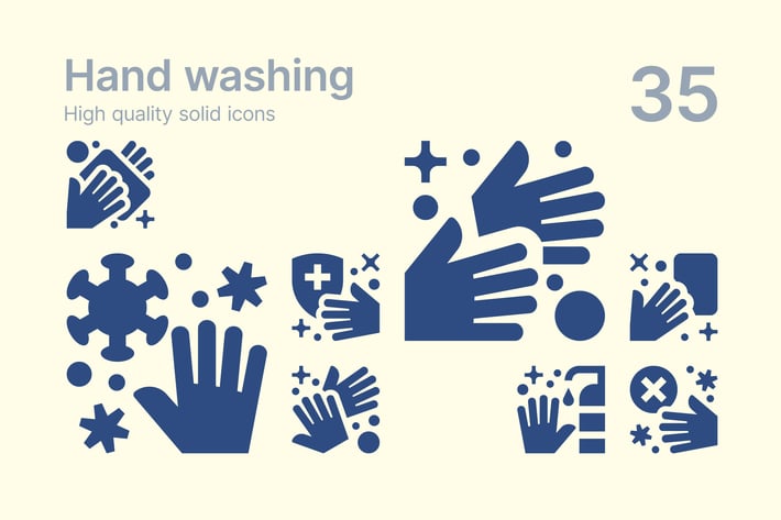 Hand Washing Icons 