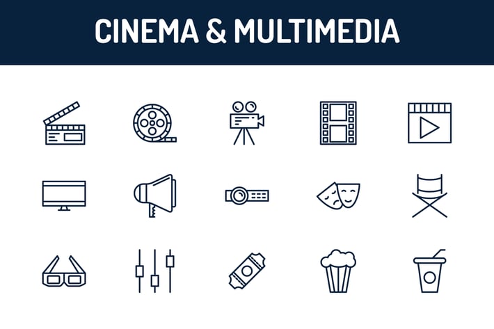 Cinema and Multimedia Icons