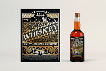 Vintage whiskey label