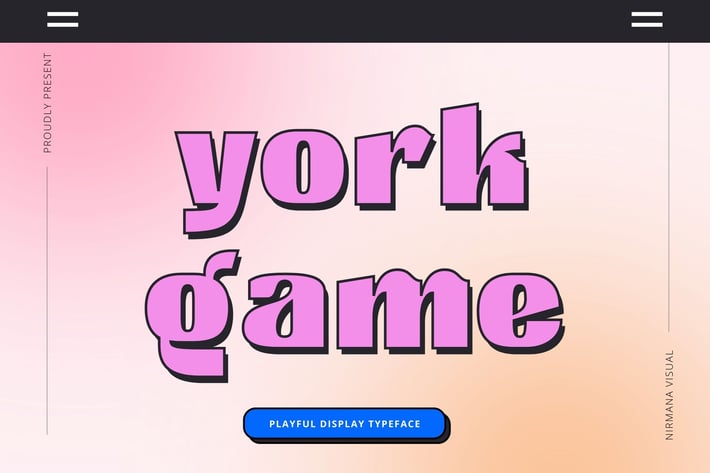 York Game - Retro Font