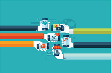 Flat Design Concept for Smartphone Services