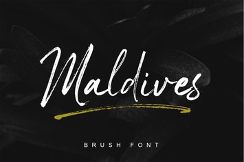Maldives Handbrush Font