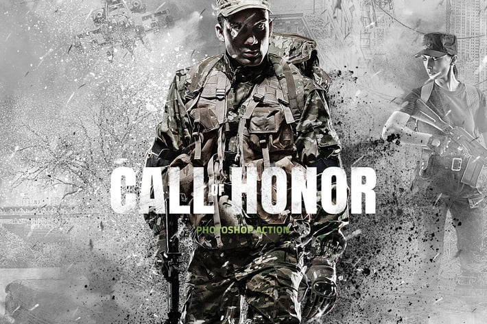 Call of Honor Photoshop Action