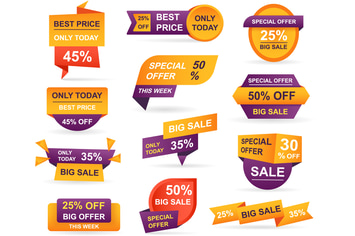 Retail Sale Tags Stickers Best Offer