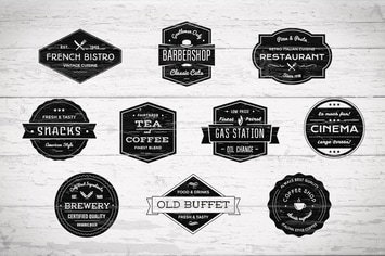 10 Retro Badges/Insignias