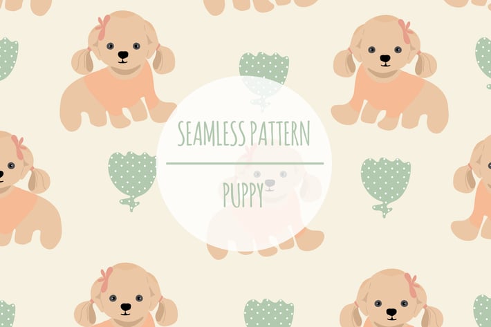 Puppy – Seamless Pattern