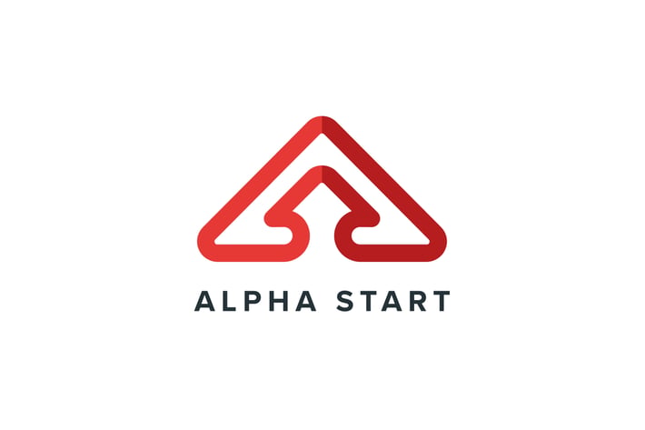 Alpha Start A Letter Logo Template