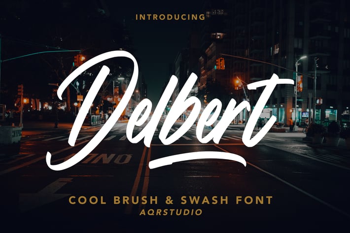 Delbert - Brush & Swash Font