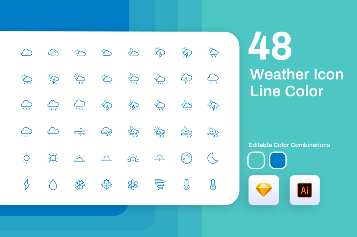 Weather Icon Line Color 