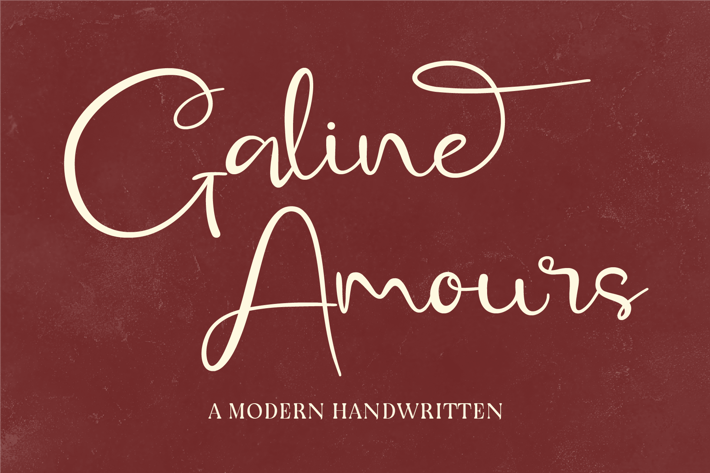 Galine Amours - Modern Handwritten