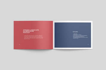 Opened A4 and US Letter Sizes Brochure Mockups
