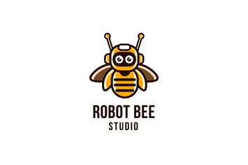 Robot Bee Studio Logo Template