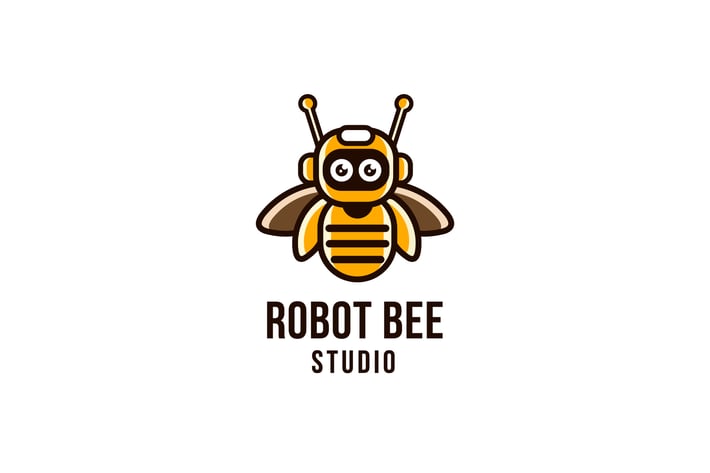 Robot Bee Studio Logo Template