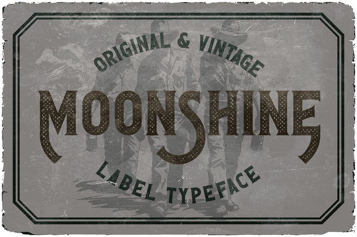 Moonshine Vintage Label Font