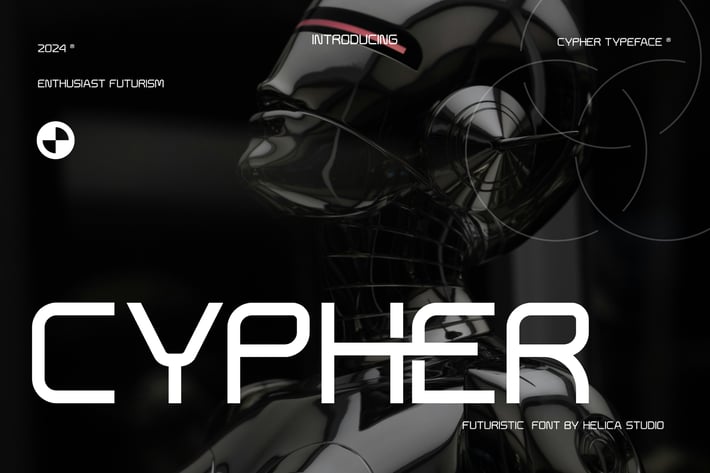 Cypher Modern Futuristic Sans Serif Font