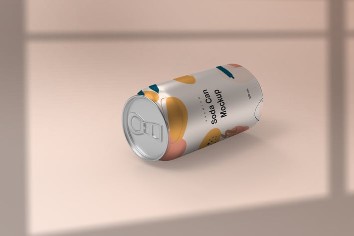 Drink Soda Can Mockup PSD Template