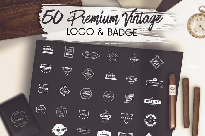 50 Premium Vintage Logo & Badge