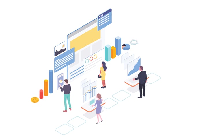 SEO Optimation Isometric Illustration - G1