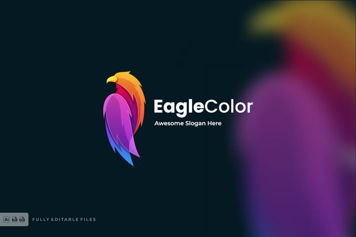 Eagle Abstract Colorful Logo Template