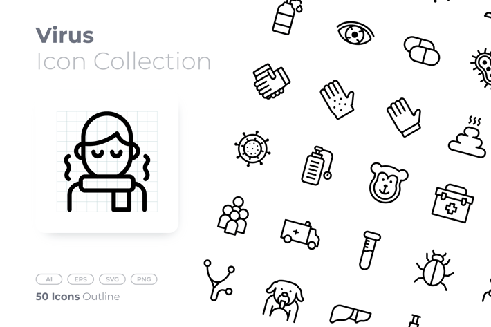 Virus Outline Icon