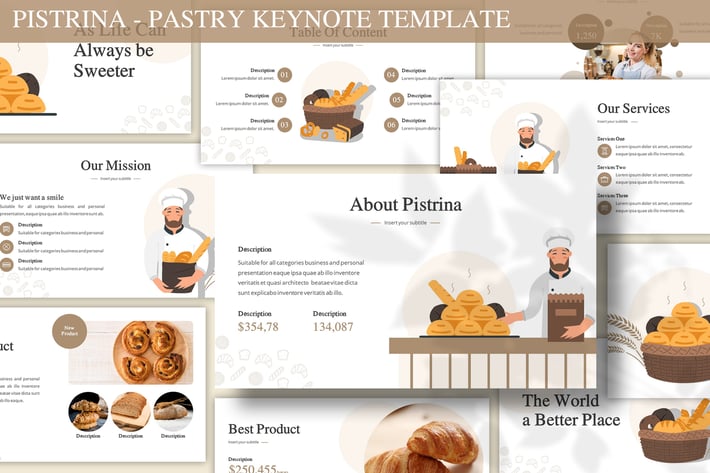 Pistrina - Pastry Keynote Template