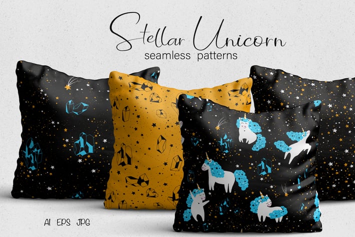 Unicorn Seamless Patterns