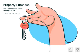 Property Purchase Vector Illustration