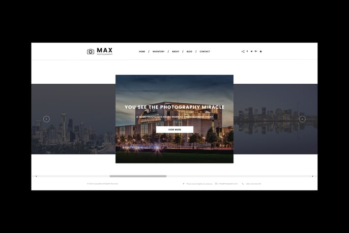Photography Website PSD Template