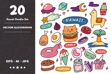 Kawaii Doodle Set
