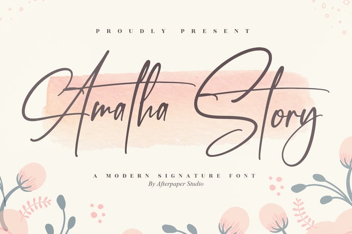 Amatha Story Modern Signature Font