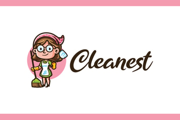 Cleanest - Maid Service and Housekeeping Logo