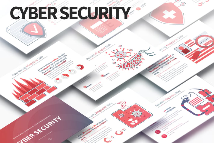 Cyber Security - PowerPoint Infographics Slides