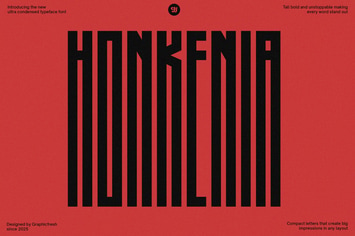 Honkenia - The Ultra Condensed Font