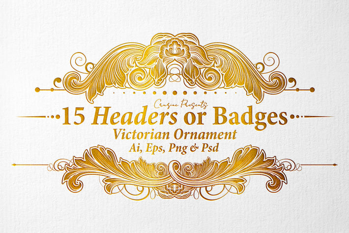 15 Headers - Victorian Ornament