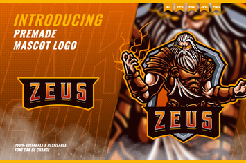 God Zeus - Mascot Esport Logo Template