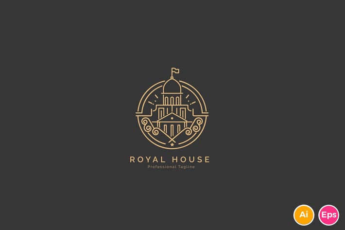 White House Building Logo Template