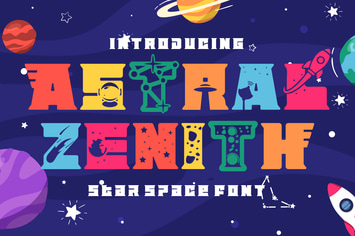 Astral Zenith - Star Space Font