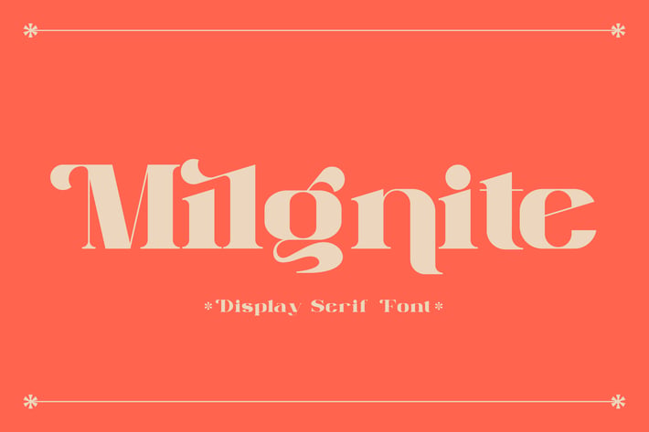 Milgnite Display Serif Font