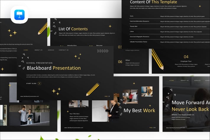 Blackboard Keynote Presentation Template