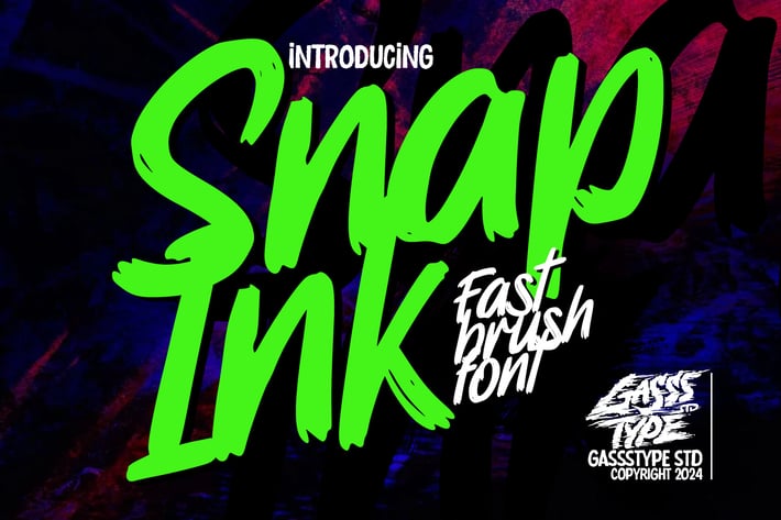 Snap Ink - Rough Brush Font
