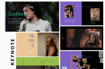Jasmine Dark Lookbook - Fashion Keynote Template