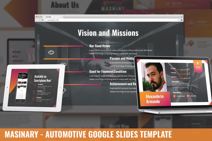 Masinary - Automotive Google Slides Template